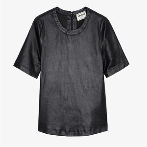 ZADIG & VOLTAIRE TAS CUIR Leather top black NWT NEW